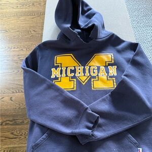 Michigan Hoodie with Yellow Logo